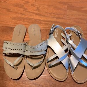 2 pair women’s sandals